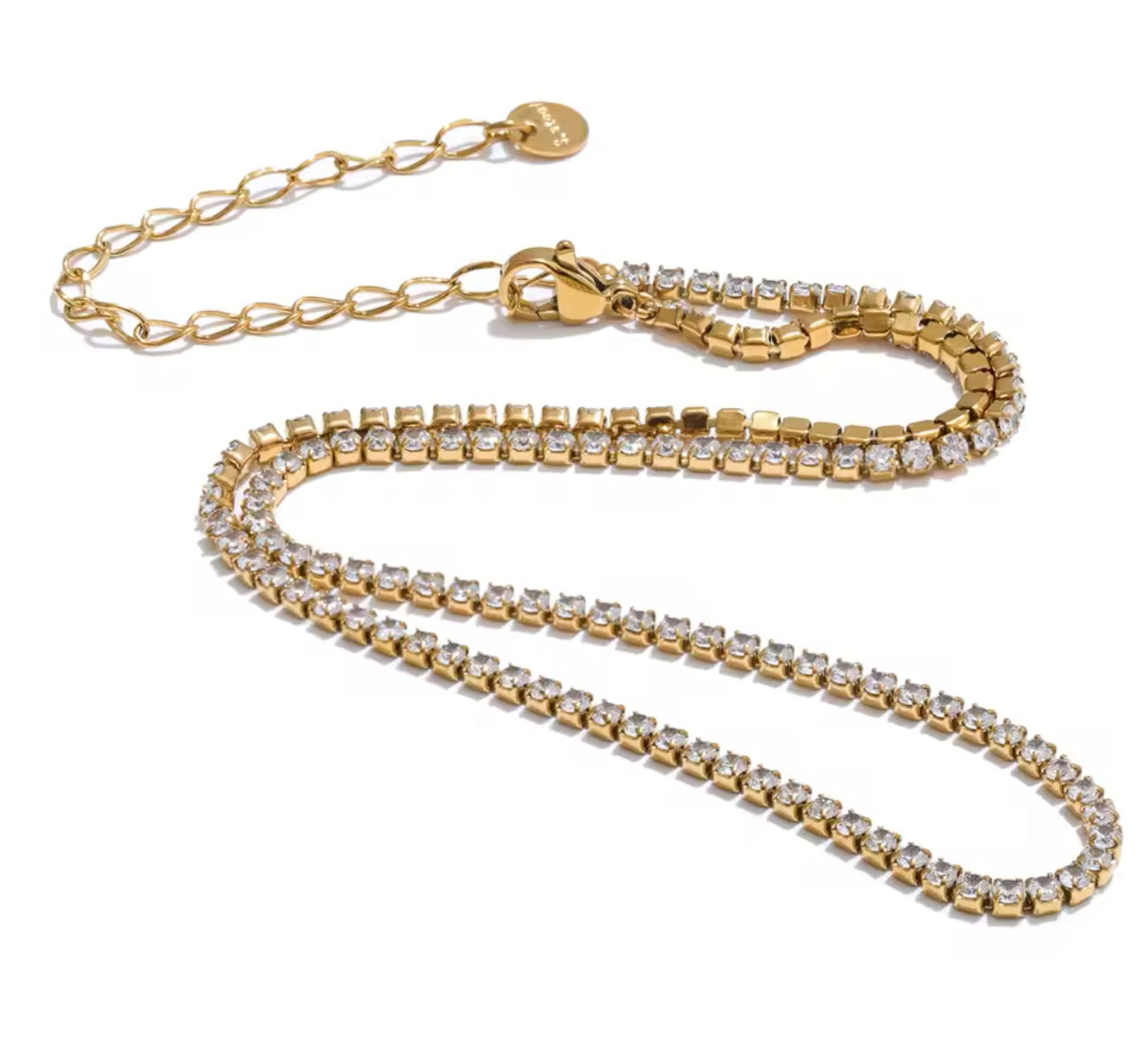 Minimalist tennis Necklace