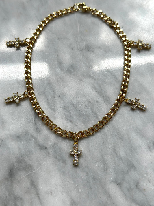 Celestial Cross Anklet