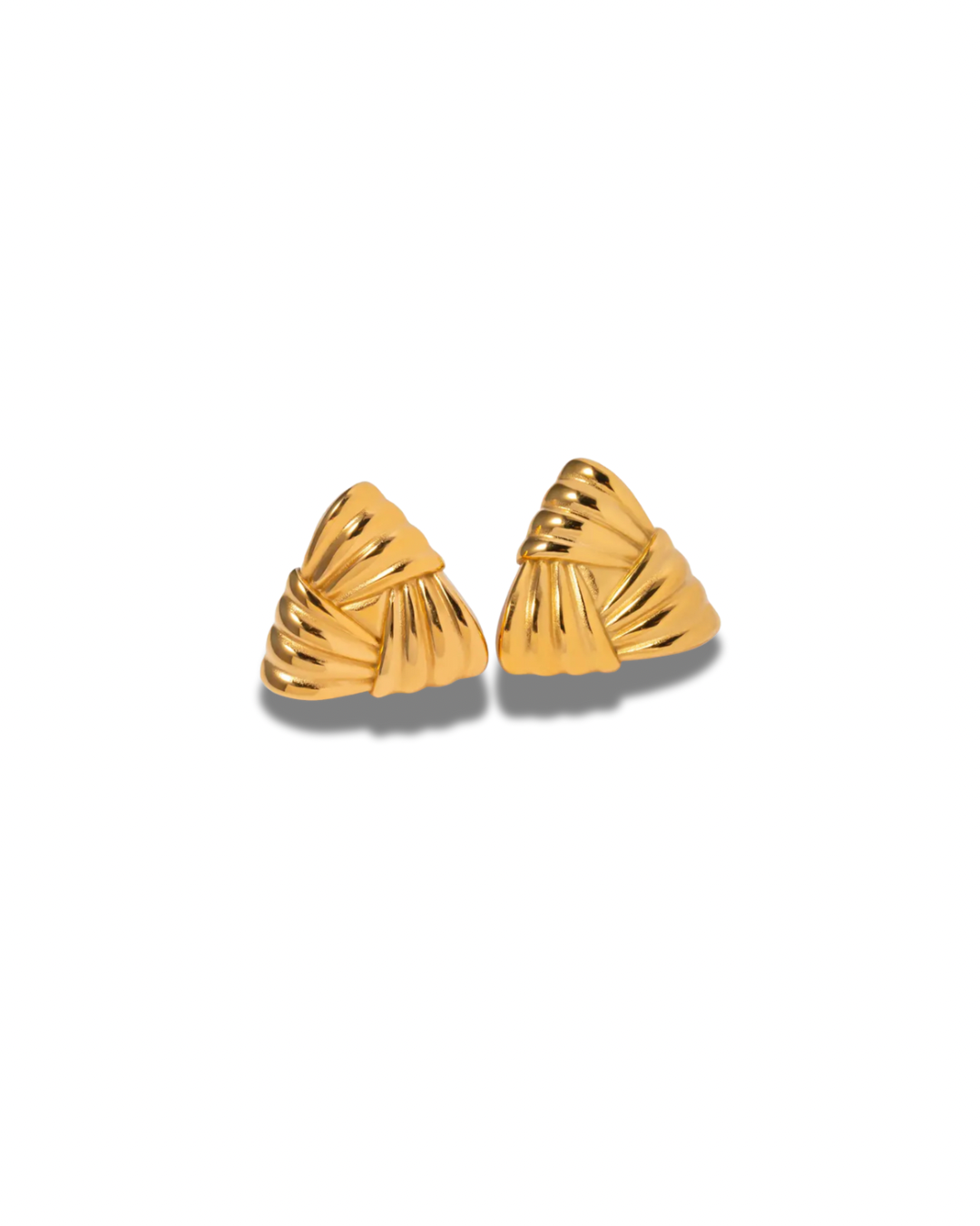 Textured Triangle Earrings