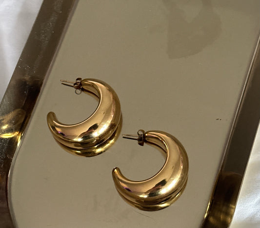 Half Moon Chunky Hoops