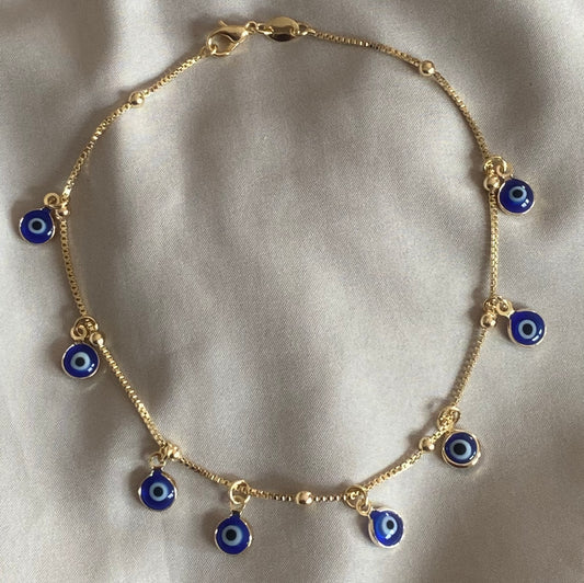 Royal Blue Eyes Anklet